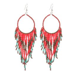 Boucles d'oreilles bohème résine colorée glands boucles d'oreilles déclaration ethnique longues boucles d'oreilles pour les s - Newchic - Modalova