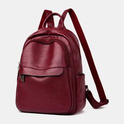 S Soft sac à dos en cuir sac à dos sac à dos antivol sac à dos sac à main - Newchic - Modalova