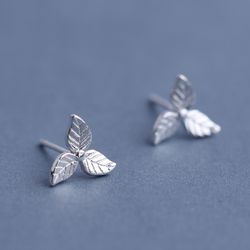Doux 925 boucles d'oreilles en argent Sterling mode feuille simple charme boucles d'oreilles cadeau pour les filles - Newchic - Modalova