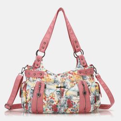 S Floral Imperméable À L'eau Imprimer 14 Pouces Sac Pour Ordinateur Portable Sac À Main Sac À Bandoulière Sac À Bandoulière - Newchic - Modalova