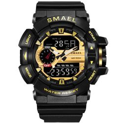 SMAEL Mens Montres Chronographe Lumineux Étanche Montre Numérique Militaire Horloge - Newchic - Modalova
