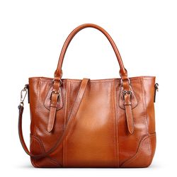 S en cuir véritable brosse sac fourre-tout vintage sac à main sac à bandoulière - Newchic - Modalova
