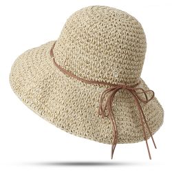 Chapeau de paille anti-UV de sunscreen de protection solaire pliable de s chapeau de plage de voyage occasionnel extérieur - Newchic - Modalova
