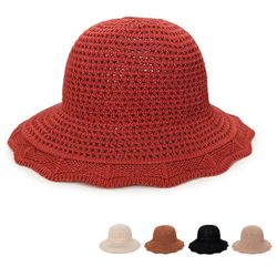 Chapeau de paille solide de voyage en plein air respirant sauvage pliable creux vogues - Newchic - Modalova