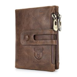 Bullcaptain Portefeuille Vintage Antimagnétique RFID en Cuir Véritable Porte-cartes Porte-monnaie avec 14 Fentes pour Carte - Newchic - Modalova