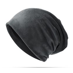 Bonnet Uni en Velours Chapeau Chaud Décontracté Oreilles Protectées Coupe-vent - Newchic - Modalova