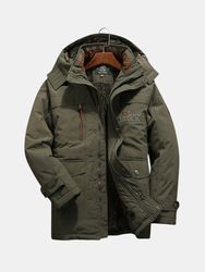 Mens hiver coupe-vent multi poches zippées épaissir lâche veste chaude et confortable - Newchic - Modalova