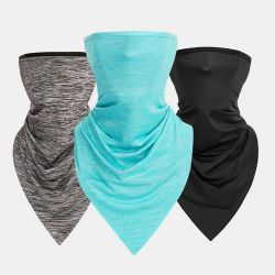Écharpe triangle en soie de glace été mince masque de foulard écran solaire Turban - Newchic - Modalova