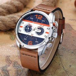 Les montres à quartz occasionnels en caoutchouc Bande montre-bracelet à quartz en cuir analogique militaire - Newchic - Modalova