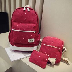 Ensemble de sacs 3 pièces en toile sac à dos à grande capacité sac porté croisé pochette - Newchic - Modalova
