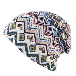 Hommes s Impression diamant Beanie Bonnets en tricot Écharpe Bonnet Capuchon coupe-vent à double but - Newchic - Modalova