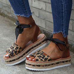 S Comfy Wearable Augmenter Casual Espadrille Platform Sandales Compensées - Newchic - Modalova