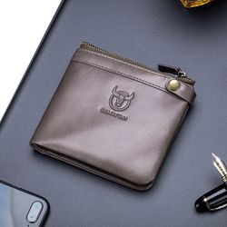 S en cuir véritable 8 emplacements pour cartes à glissière portefeuille de sac à main court - Newchic - Modalova