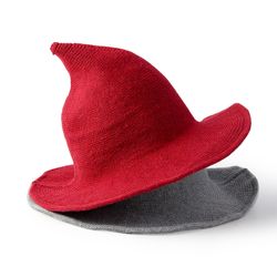 Chapeau de sorcière drôle en laine cachemire, festival en tricot, chapeau Fedora - Newchic - Modalova