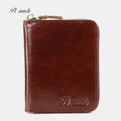 S rétro en cuir véritable fermeture éclair sac à main multi-slot mini portefeuille 12 titulaire de la carte - Newchic - Modalova