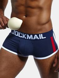 Boxer Coton Sexy avec U Convexe Effet Patchwork à Rayures Sous-vêtement Respirant pour Homme - Newchic - Modalova