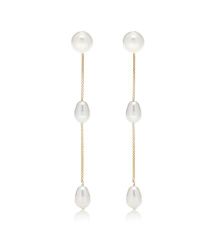 Exclusivité Mytheresa – Boucles d'oreilles Small Pearl Drop en argent sterling plaqué or 18 ct - Sophie Buhai - Modalova