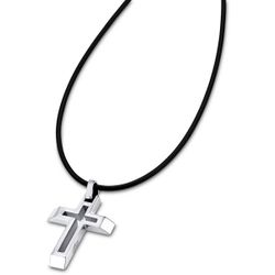 Collier et pendentif Lotus Style MAN IN BLACK LS1683-1-1 - Collier et pendentif Acier Croix - Lotus Style Bijoux - Modalova