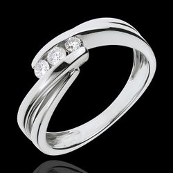Bague trilogie Nid Précieux - Ritournelle - or blanc 18 carats - 0.21 carat - 3 diamants - Edenly - Edenly - Modalova