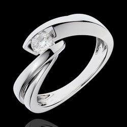 Solitaire Nid Précieux - Ondine - or blanc 18 carats - 1 diamant : 0.27 carat - Edenly - Edenly - Modalova