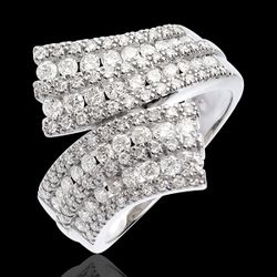 Bague Féérie - Ãcharpe pavée - 1.1 carats - 108 diamants - or blanc 18 carats - Edenly - Edenly - Modalova