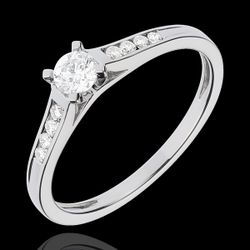 Bague de Fiançailles Or Blanc Solitaire Altesse - diamant 0.20 carat - or blanc 18 carats - Edenly - Edenly - Modalova