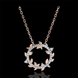 Collier rond Jardin Enchanté - Feuillage Royal - or rose 18 carats et diamants - Edenly - Edenly - Modalova