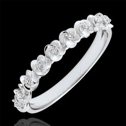 Bague Eclosion - Couronne de Roses - Petit modèle - or blanc 18 carats et diamants - Edenly - Edenly - Modalova