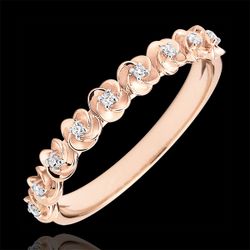 Bague Eclosion - Couronne de Roses - Petit modèle - or rose 18 carats et diamants - Edenly - Edenly - Modalova