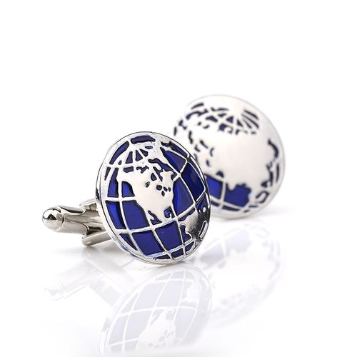 Mens Vintage Vogue Exquis Bouton De Manchette Shirt Metal Globe Boutons De Manchette Ronds Pour Mariage Bussiness Cadeau - Newchic - Modalova