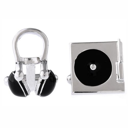 Mens Vintage Bouton De Manchette Exquis Chemise En Métal Carte Carte CD Headse Boutons De Manchette Pour Mariage Bussiness Cadeau - Newchic - Modalova