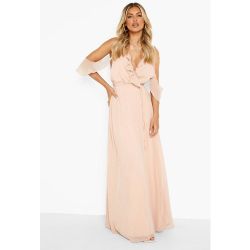Boutique Robe Maxi Cache-Cœur Volantée En Mousseline De Soie - /Coquille D'Œuf - 42, /Coquille D'Œuf - boohoo - Modalova