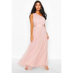 Petite" - Robe Maxi Asymétrique En Mousseline De Soie Premium - /Coquille D'Œuf - 32, /Coquille D'Œuf - boohoo - Modalova