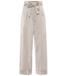 Exclusivité Mytheresa – Pantalon paper bag ample en satin de coton mélangé - Brunello Cucinelli - Modalova