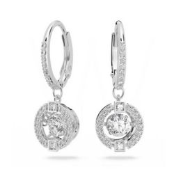 Boucles d'oreilles Swarovski 5504652 - Boucles d'oreilles métal argenté rond strass blanc - 3 suisses - Modalova