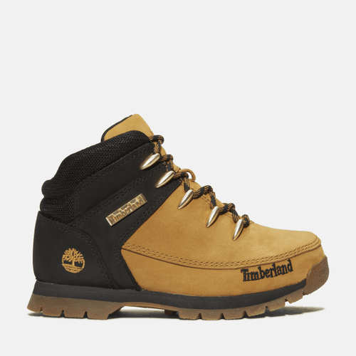 Bottine mi-haute à lacets Euro Sprint pour enfant en noir et jaune, jaune, Taille: 33 - Timberland - Modalova