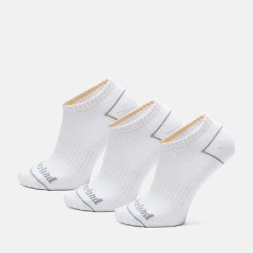 Lot de 3 paires de chaussettes invisibles unisexes Bowden en blanc, blanc, Taille: L - Timberland - Modalova