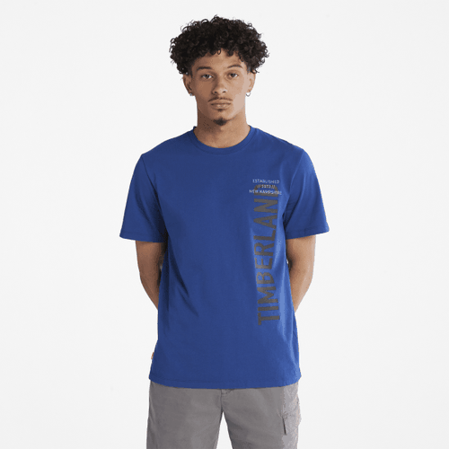 T-shirt à logo latéral en bleu, , bleu foncé, Taille: L - Timberland - Modalova