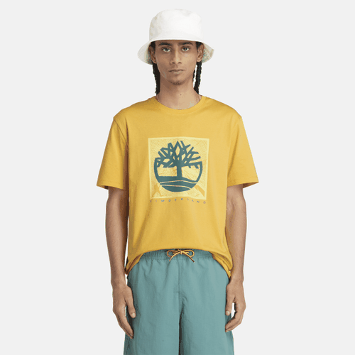 T-shirt à motif sur le devant en jaune, , jaune, Taille: L - Timberland - Modalova
