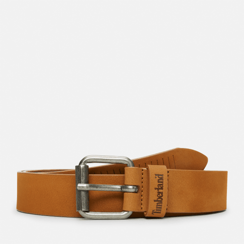 Ceinture en nubuck 35 mm à découpes verticales en jaune, , jaune, Taille: L - Timberland - Modalova