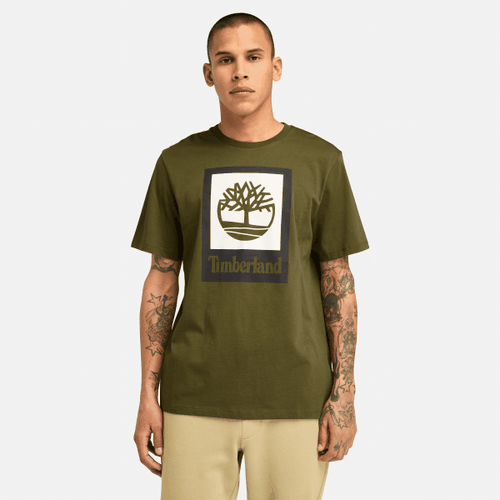 T-shirt à logo en relief unisexe en vert, , vert, Taille: 3XL - Timberland - Modalova