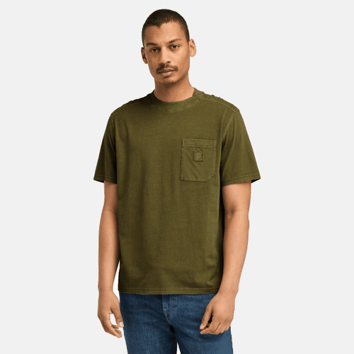 T-shirt à poche poitrine Merrymack River en vert, , vert, Taille: L - Timberland - Modalova