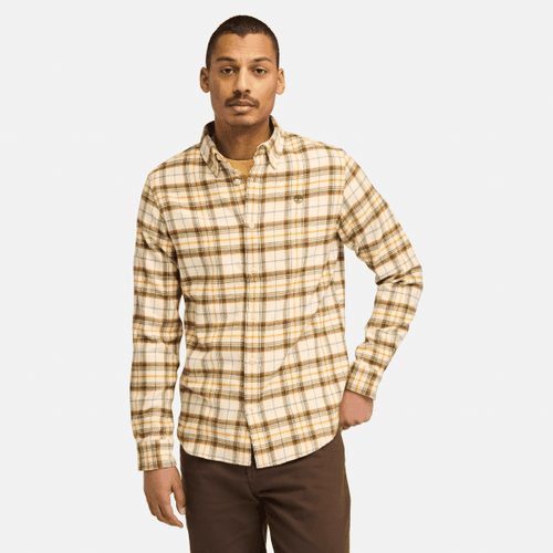 Chemise semi-épaisse en flanelle à carreaux en beige, , beige, Taille: 3XL - Timberland - Modalova