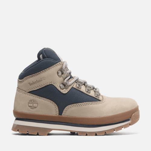 Bottines de randonnée mi-hautes à lacets Euro Hiker pour junior en beige et bleu foncé, beige, Taille: 36 - Timberland - Modalova