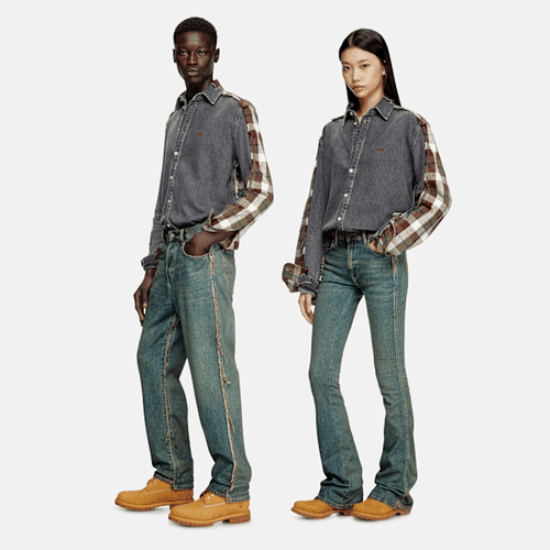 Chemise en denim à carreaux, bordeaux, Taille: L - Timberland - Modalova