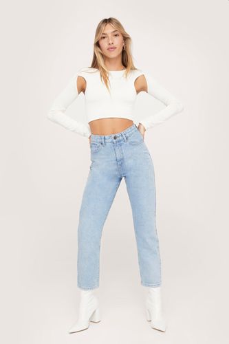 Jean Mom En Coton Bio À Taille Haute Et Poches - - 44 - Nasty Gal - Modalova