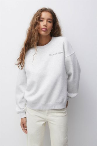 Sweat Broderie Col Rond - Pull&Bear - Modalova