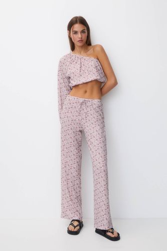 Pantalon Fluide Imprimé - Pull&Bear - Modalova