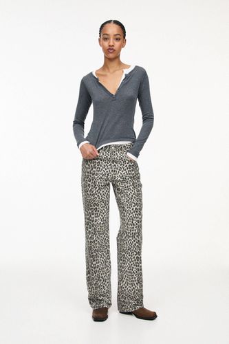 Pantalon Straight Léopard - Pull&Bear - Modalova