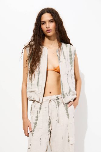 Gilet Sans Manches Oversize Tie-Dye En Lin - Pull&Bear - Modalova